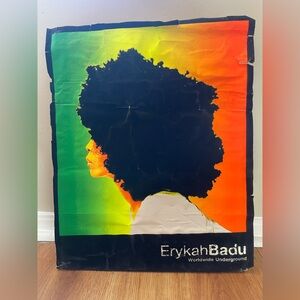 Erykah Badu Felt Black light Poster
2003 Worldwide Underground 17x22